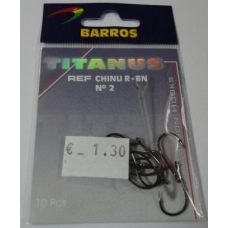 Anzois Barros Titanus Chinu R-BN nº2 10 Pcs